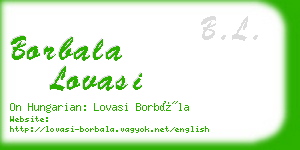 borbala lovasi business card